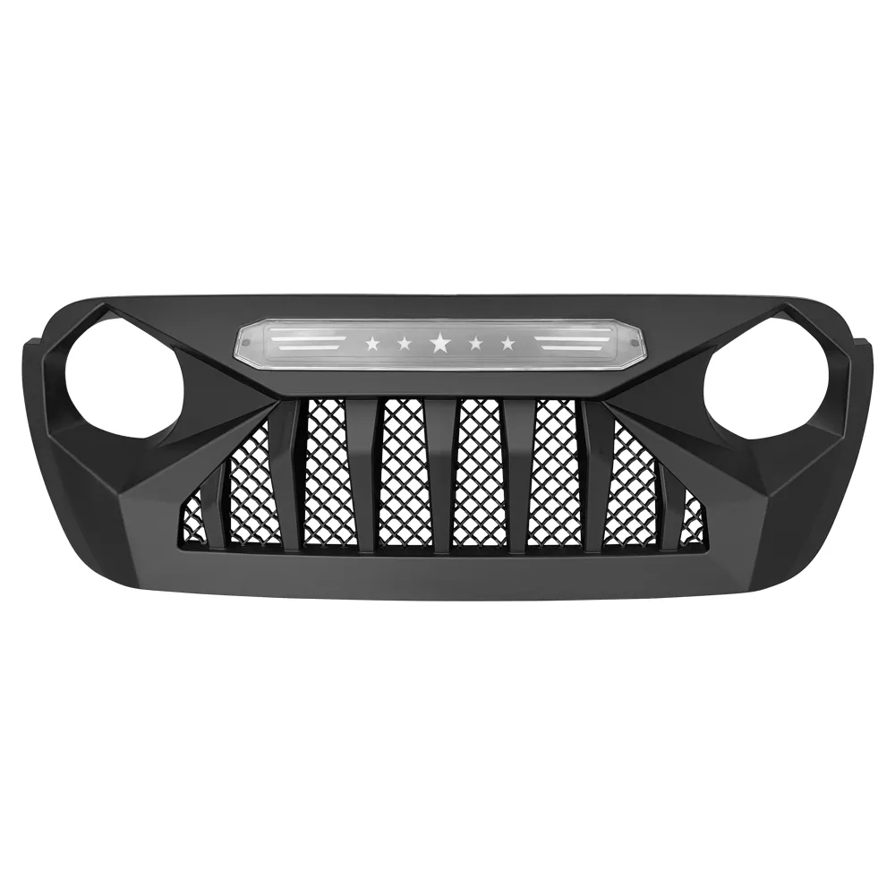 Demon Grille W/ Red Star Lights For 18+ Wrangler JL & Gladiator JT W/O Trailcam product image