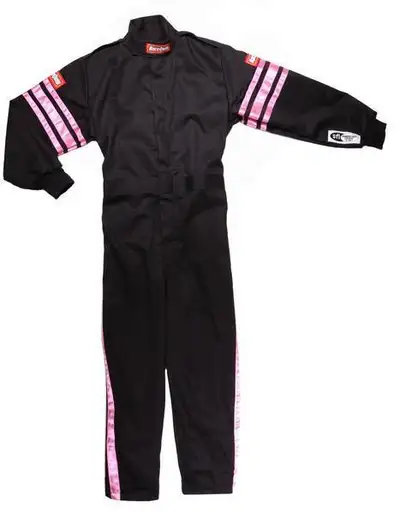 Racequip One Piece Single Layer Racing Driver Fire Suit Sfi 3.2a 1 Pink Trim Youth Xxsma