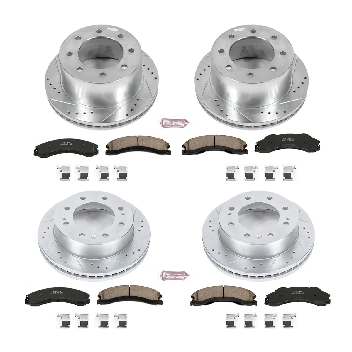 Z23 Evolution Sport Upgrade Kit: Drilled/Slotted Rotors; Carbon-Fiber Ceramic Pads W/Hardware product image