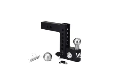 Weigh Safe Aero Hitch Stainless Steel 4in Drop Hitch With 2in Shank (12.5k Gross Tongue Weight Rating)