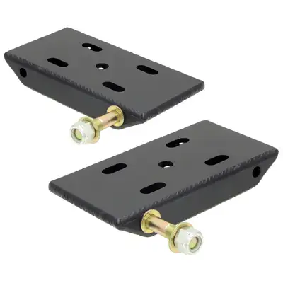 Rock Jock HD Leaf Spring Plates For Use w/2 Inch Springs 76-86 Jeep CJ Front Includes Replaceable Shock Mounts Pair RockJock 4x4