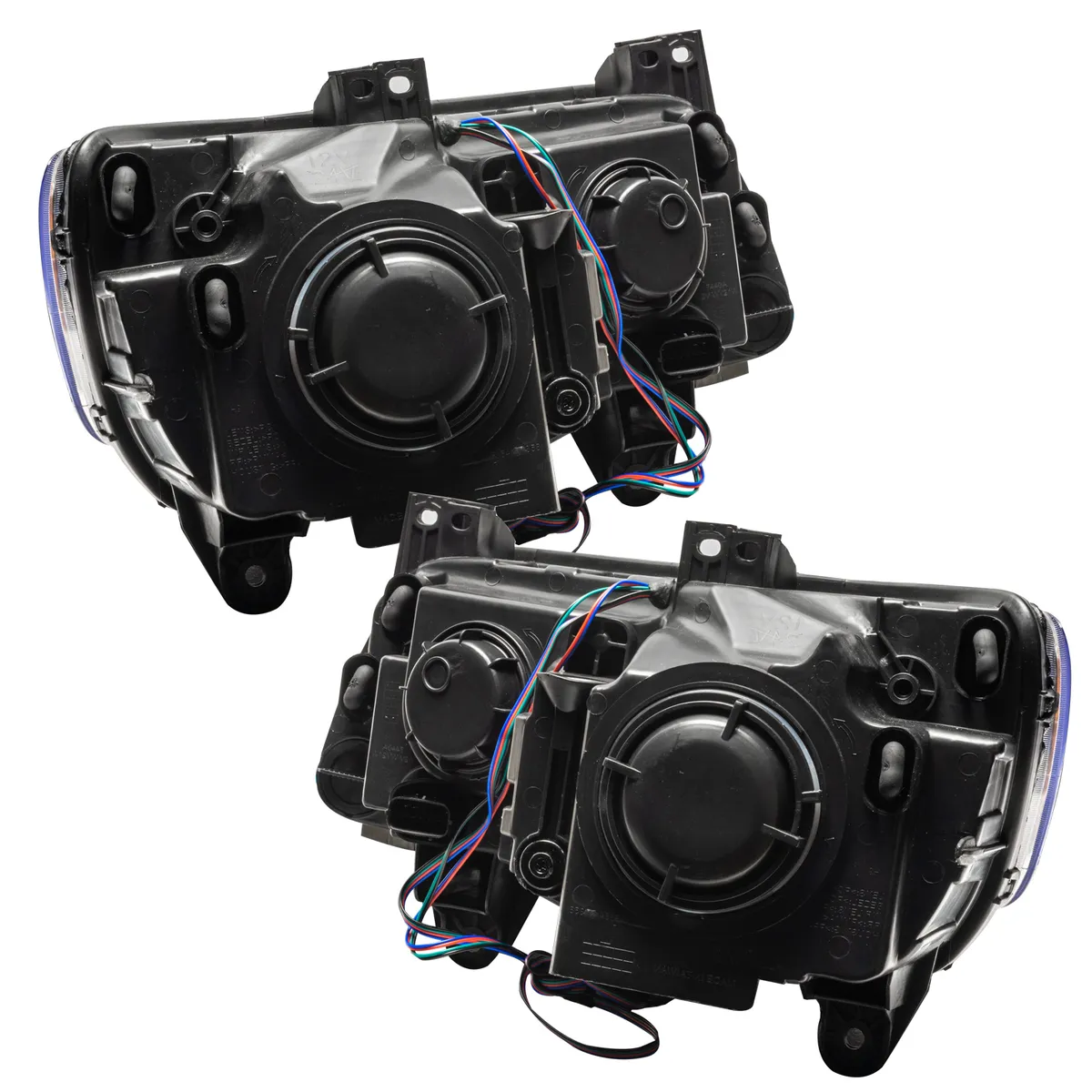 Oracle Lighting 2011-2014 Chrysler 300c Non-Hid Pre-Assembled LED Halo Headlights Wcolorshift DRL - Black Housing product image
