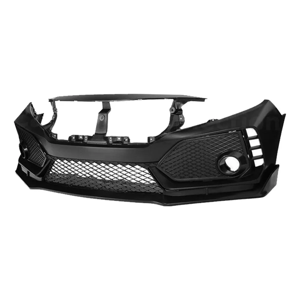 American Modified Amhmaa01119 Type r Style Conversion Front Bumper w/ Grille, Matte Black product image