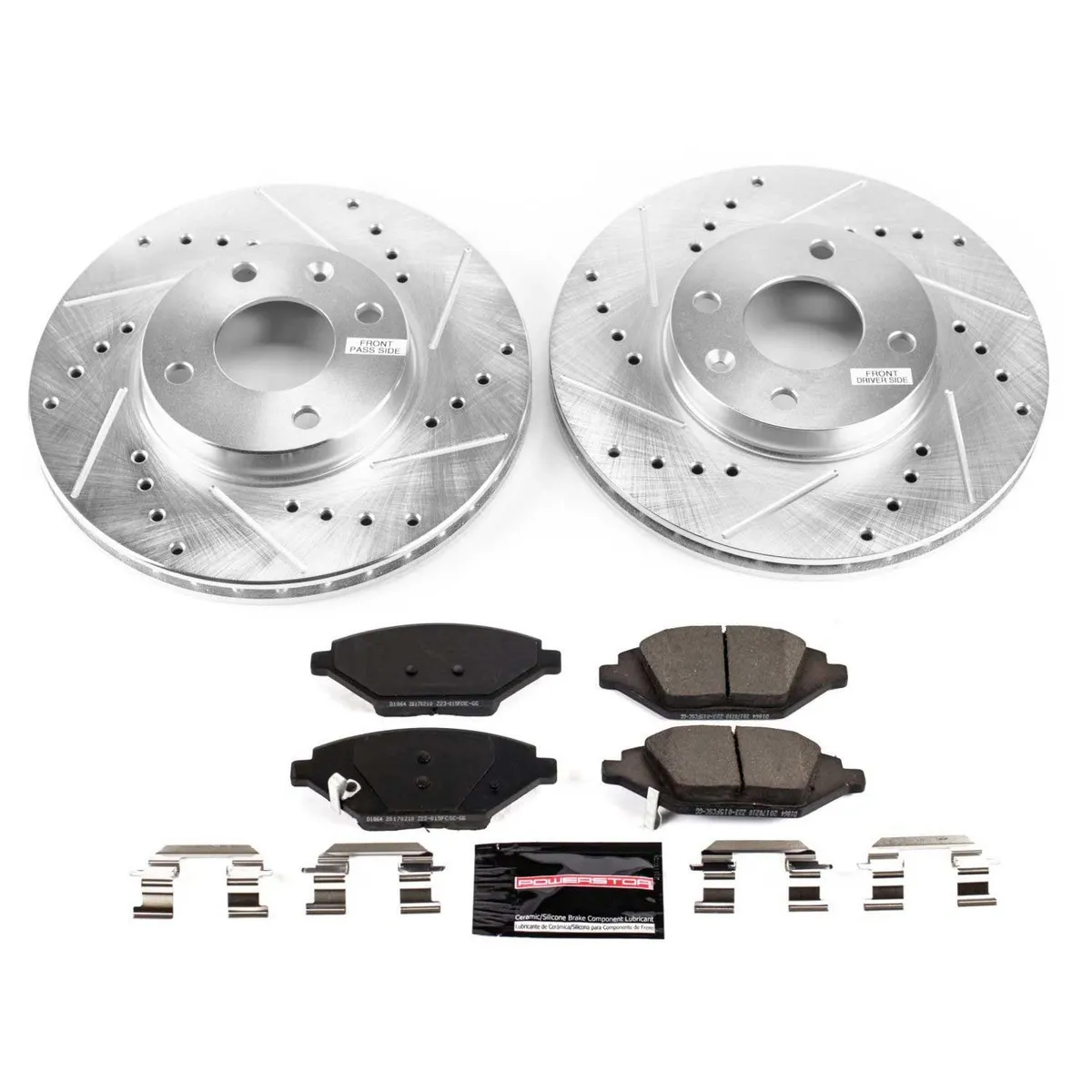 Z23 Evolution Sport Upgrade Kit: Drilled/Slotted Rotors; Carbon-Fiber Ceramic Pads W/Hardware product image