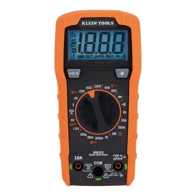 Klein Tools Digital Multimeter Manualranging 600v 10a dc Current
