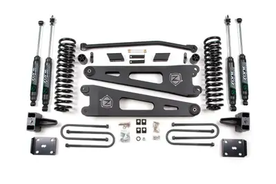 Zone Offroad 11-12 Ford F-250/F-350 Super Duty 4 Inch Radius Arm Lift Kit Diesel With Nitro Shocks Zone Offroad