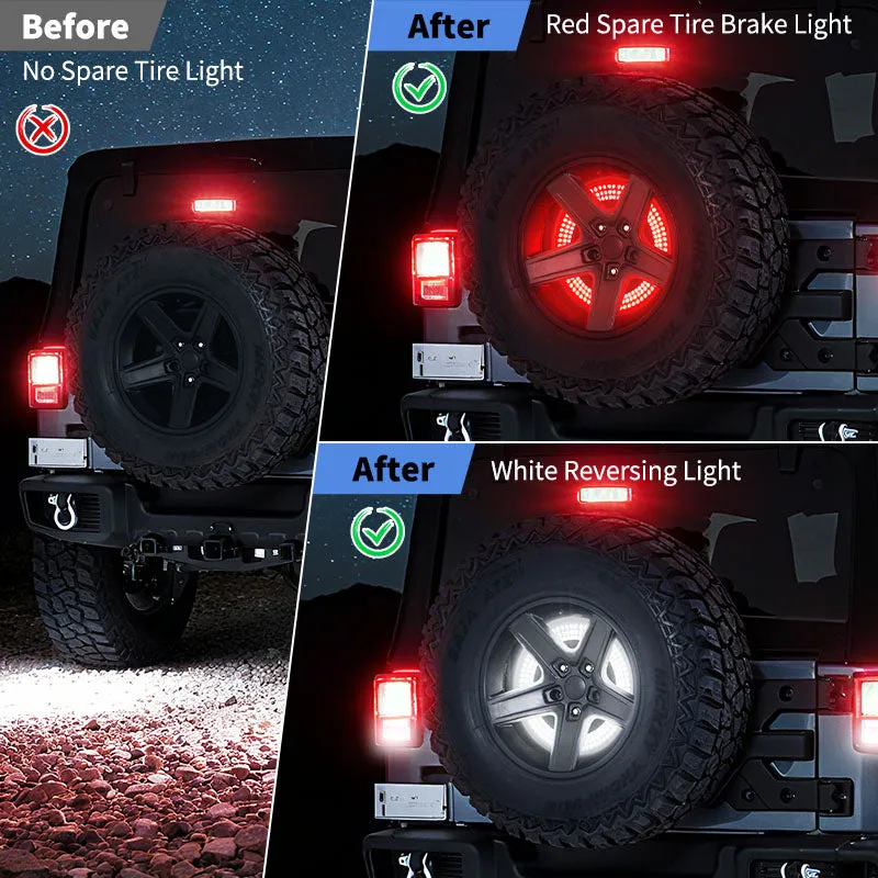 Full-Surface LED Jeep Spare Tire Light with Brake & Reverse Function for Wrangler JK product image