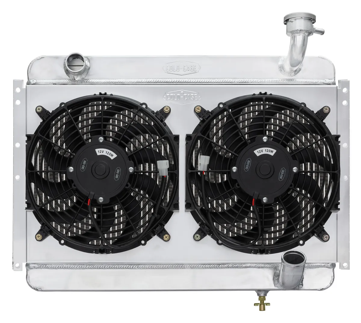 Cold Case Radiators 56-60 Corvette Aluminum Radiator Dual 12 Inch Fan Kit Cold Case Radiators CHV710K product image