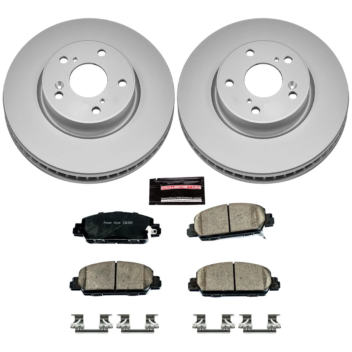 Z17 Geomet Coated Rotor Kit: Genuine Geomet Fully Coated Rotors; Ceramic Pads W/Hardware product image