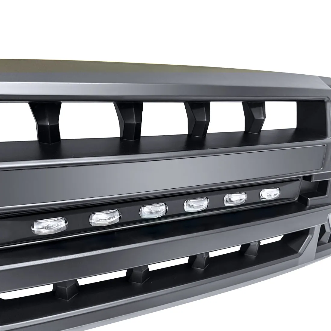 American Modified Amfmaa00113 Armor Grille With LED Off-Road Lights - Matte Black product image