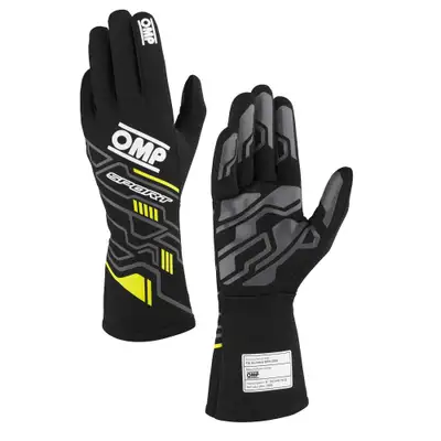 OMP Racing INC Sport Gloves Fia 8856-20 18 My2025 Black / Fluo y