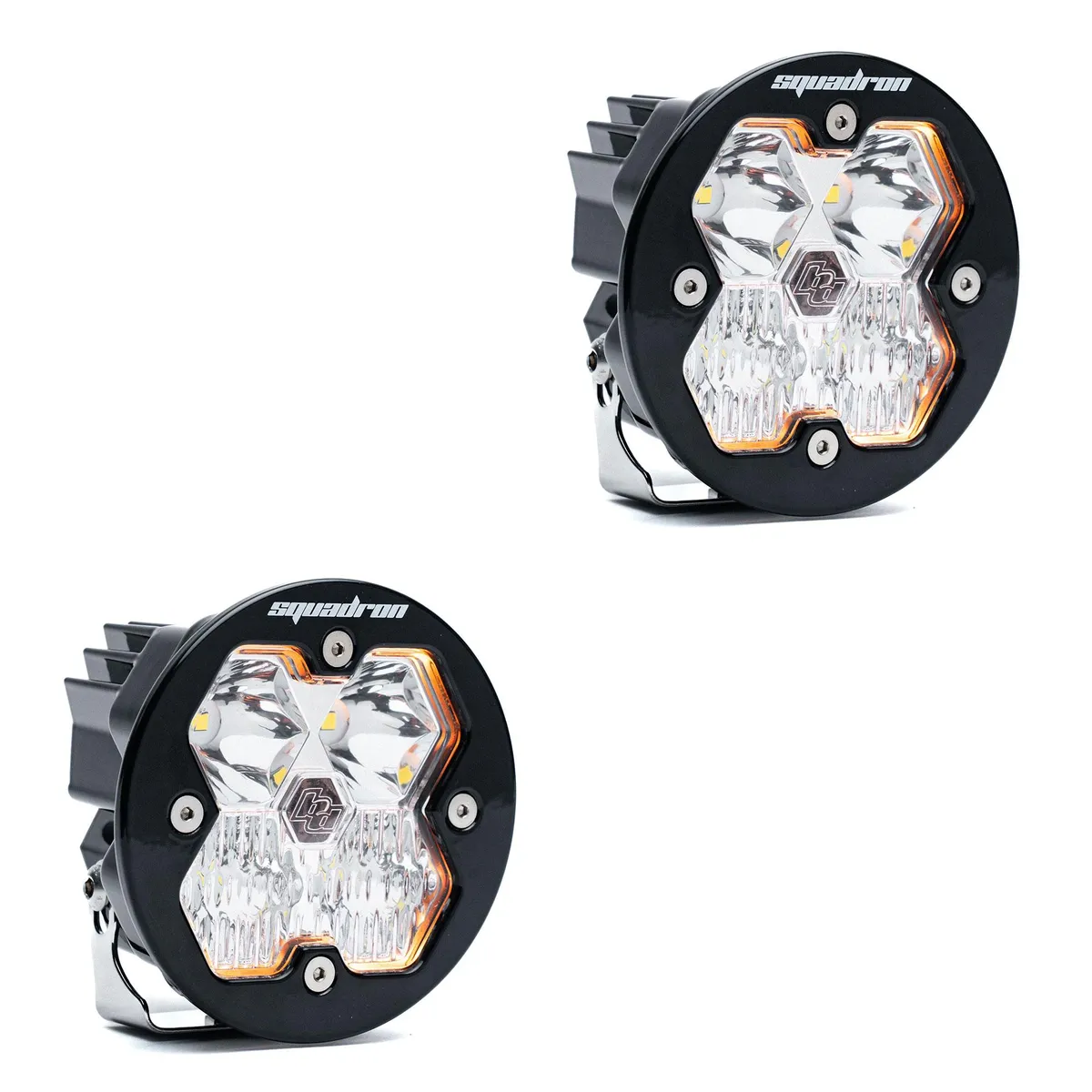 Squadron-R 2.0 Sport Black LED Auxiliary Light Pod Pair (No Harness) Universal Clear Driving/Combo Baja Designs product image