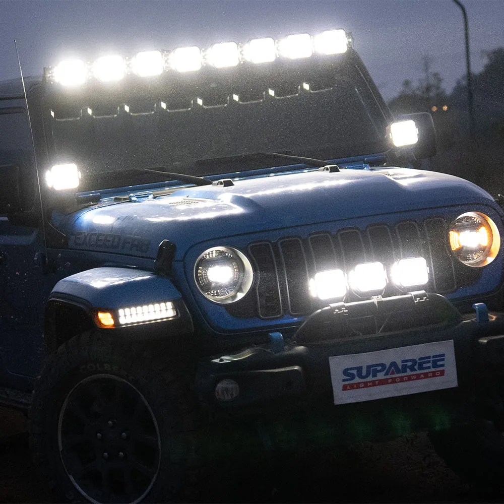 5 Inch LED Pod Lights White + Amber Dual-Mode for Jeep Wrangler JL/ Gladiator JT product image