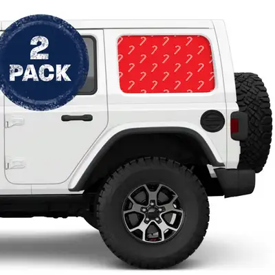 Under The Sun Inserts Candy Cane Paper Side Windows Printed Vinyl Decal