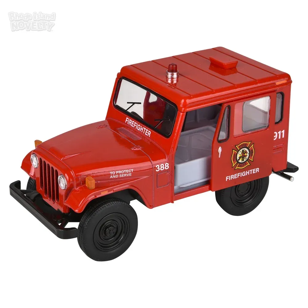 5\" Diecast Pull Back 1971 Jeep DJ-5B Police/Firefi product image