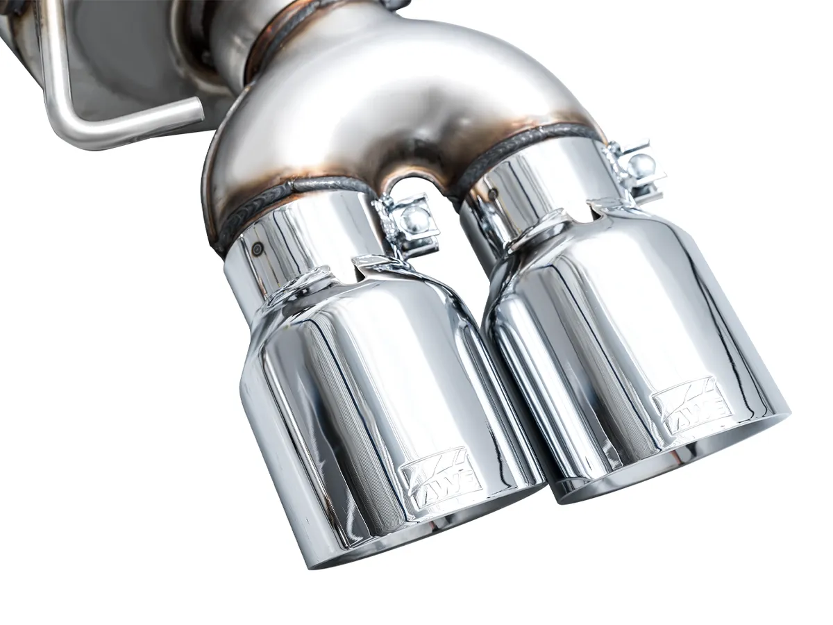 AWE Track Edition Exhaust for Audi C8 S6/S7 - Diamond Black Tips product image