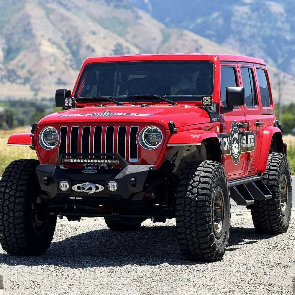 Rock-Slide Engineering 7in Removable Drop Steps for Deluxe Rock Rail - JL 4Dr product image