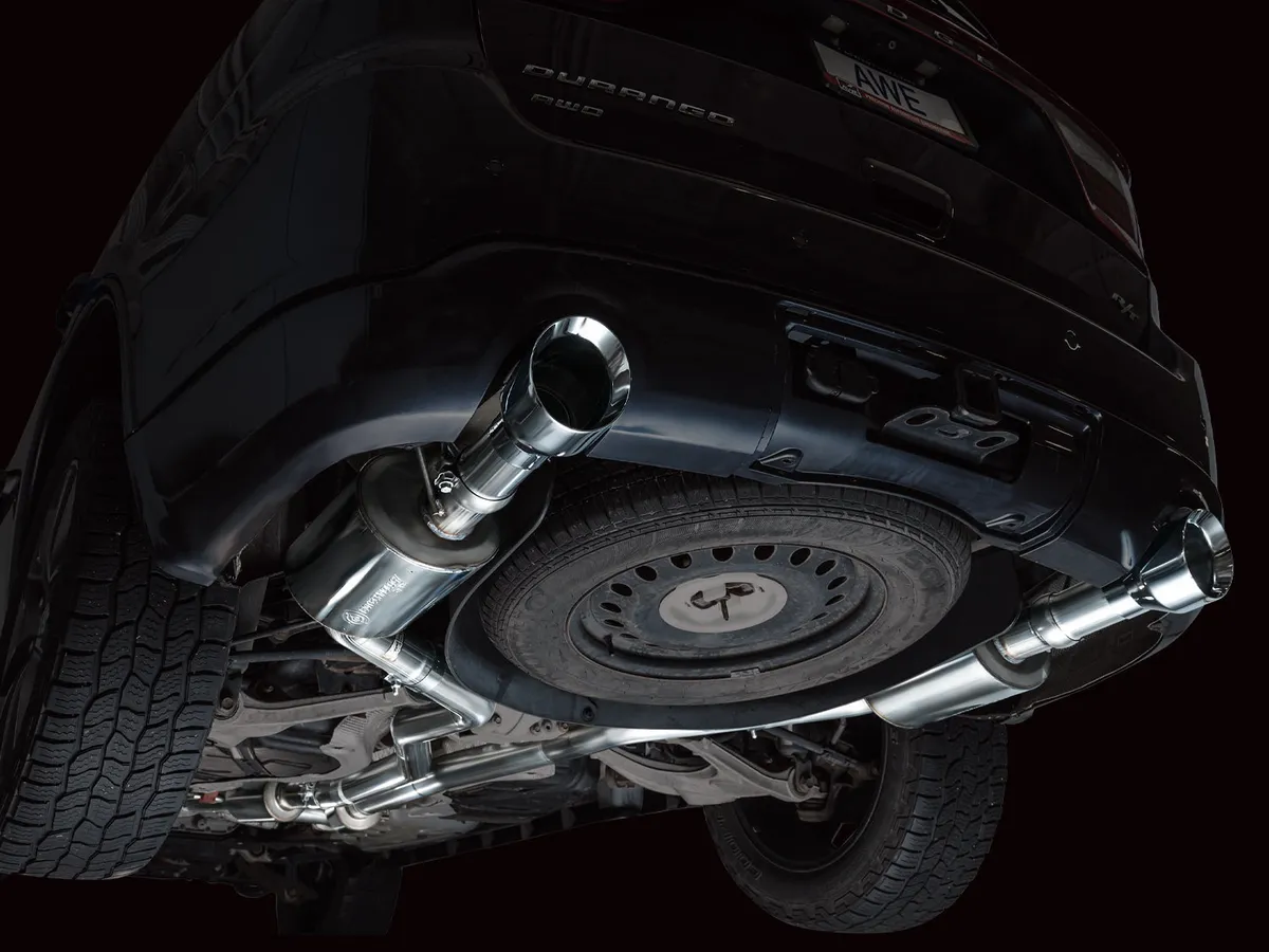 AWE Track Edition Exhaust for Dodge Durango 3.6 / 5.7 - Chrome Silver Tips product image