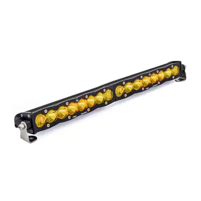 Baja Designs 20 Inch LED Light Bar Single Baja Amber Straight Driving Combo Pattern S8 Series Baja Designs