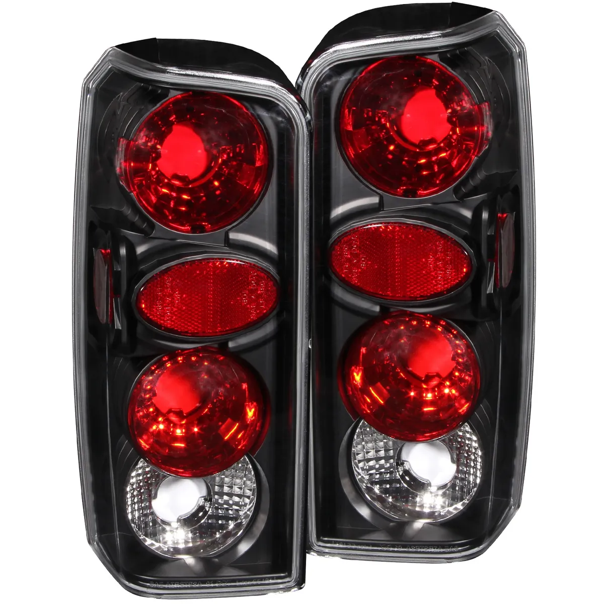Tail Light Assembly; Clear Lens; Black Housing; Pair; product image