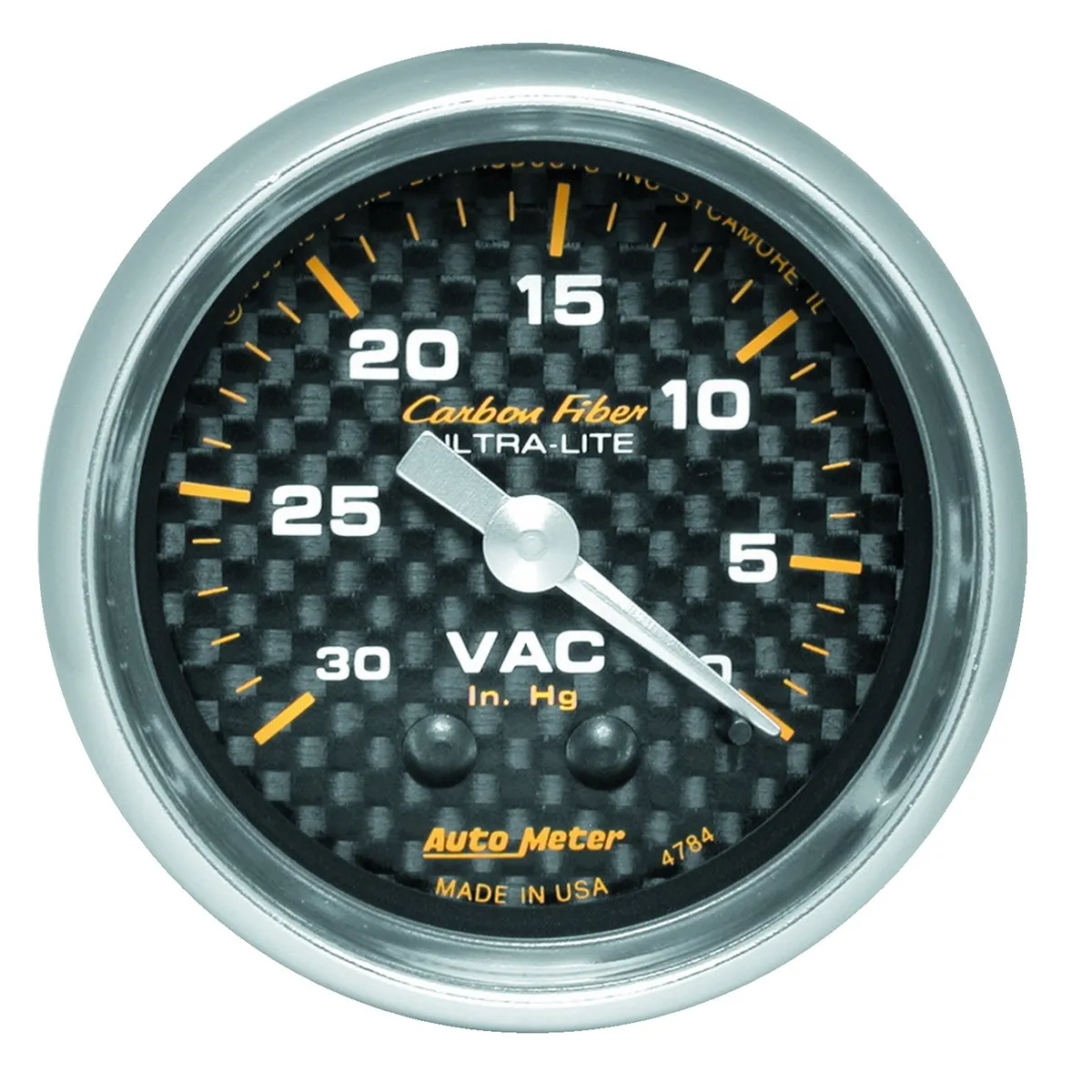 Gauge, Vacuum, 2 1/16", 30inHg, Mechanical, Carbon Fiber product image