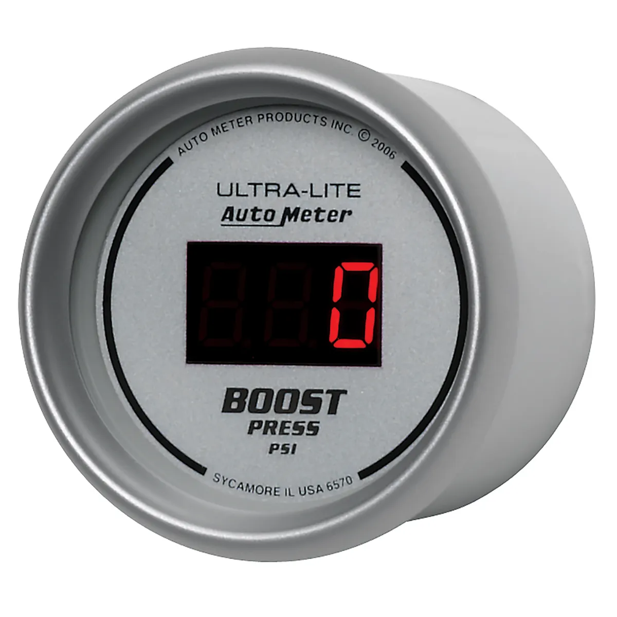 Gauge, Boost, 2 1/16", 60psi, Digital, Silver Dial w/ Red LED product image