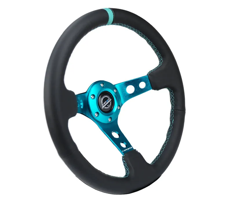 Steering Wheel 350mm 3in Dish Black Leather product image