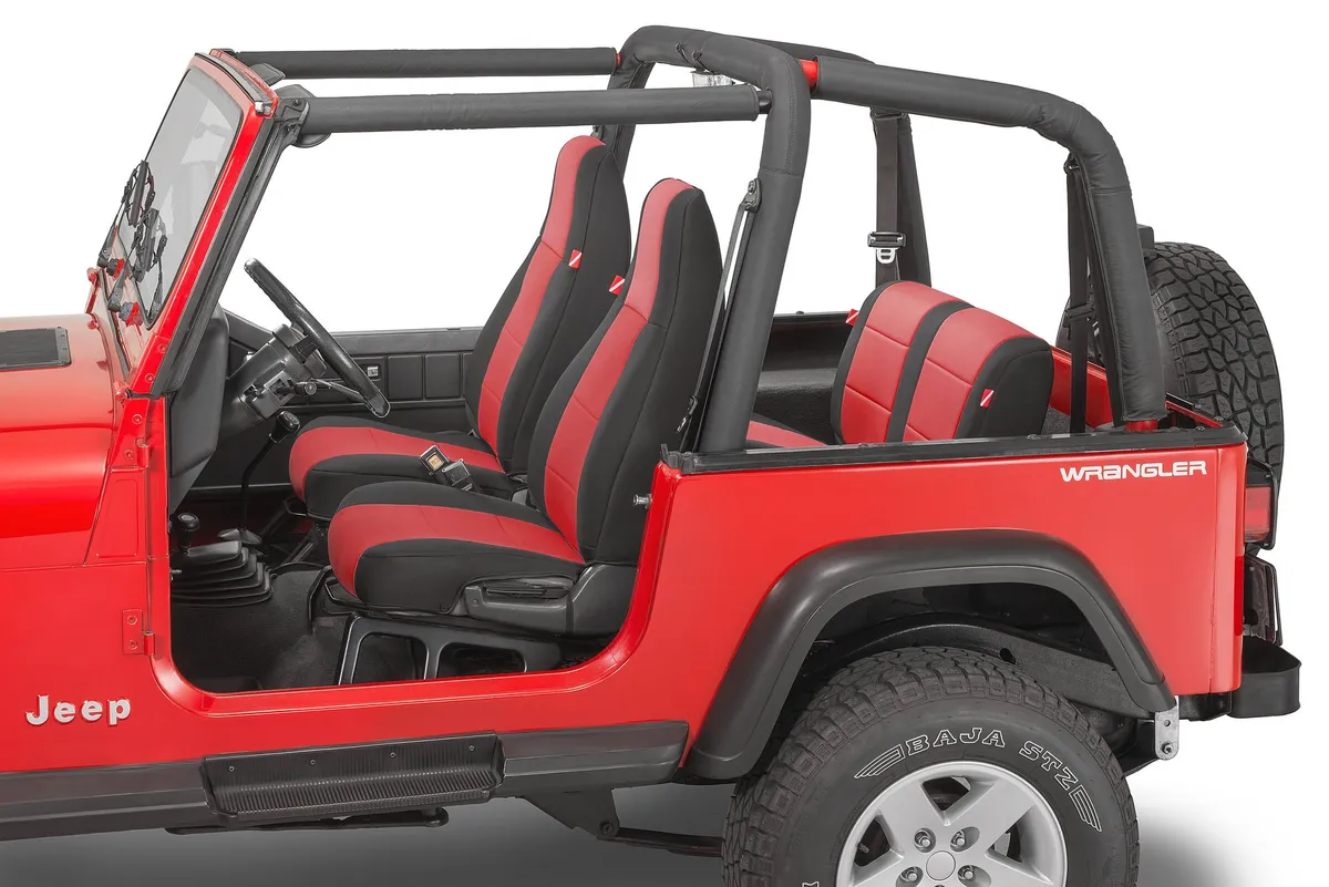 Jeep Wrangler Neoprene Seat Covers for 87-90 Jeep Wrangler YJ Red Diver Down product image