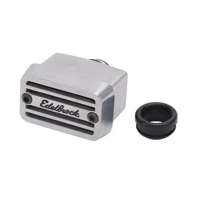 Edelbrock Edelbrock 4204 Elite Push-in Breather Polished Die Cast AL. - Short