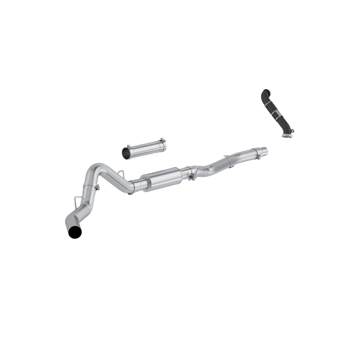 MBRP 2006-2006 Chevrolet/ GMC Silverado/ Sierra 2500/3500 6.6L Duramax EC/CC 2001 2004 Chevrolet/GMC 2500/ 3500 EC/CC 6.6L Duramax Aluminized Steel 4 Cat-Back Single Side Exit - with Carb-Approved Downpipe EO# D-763-2 S6007P product image