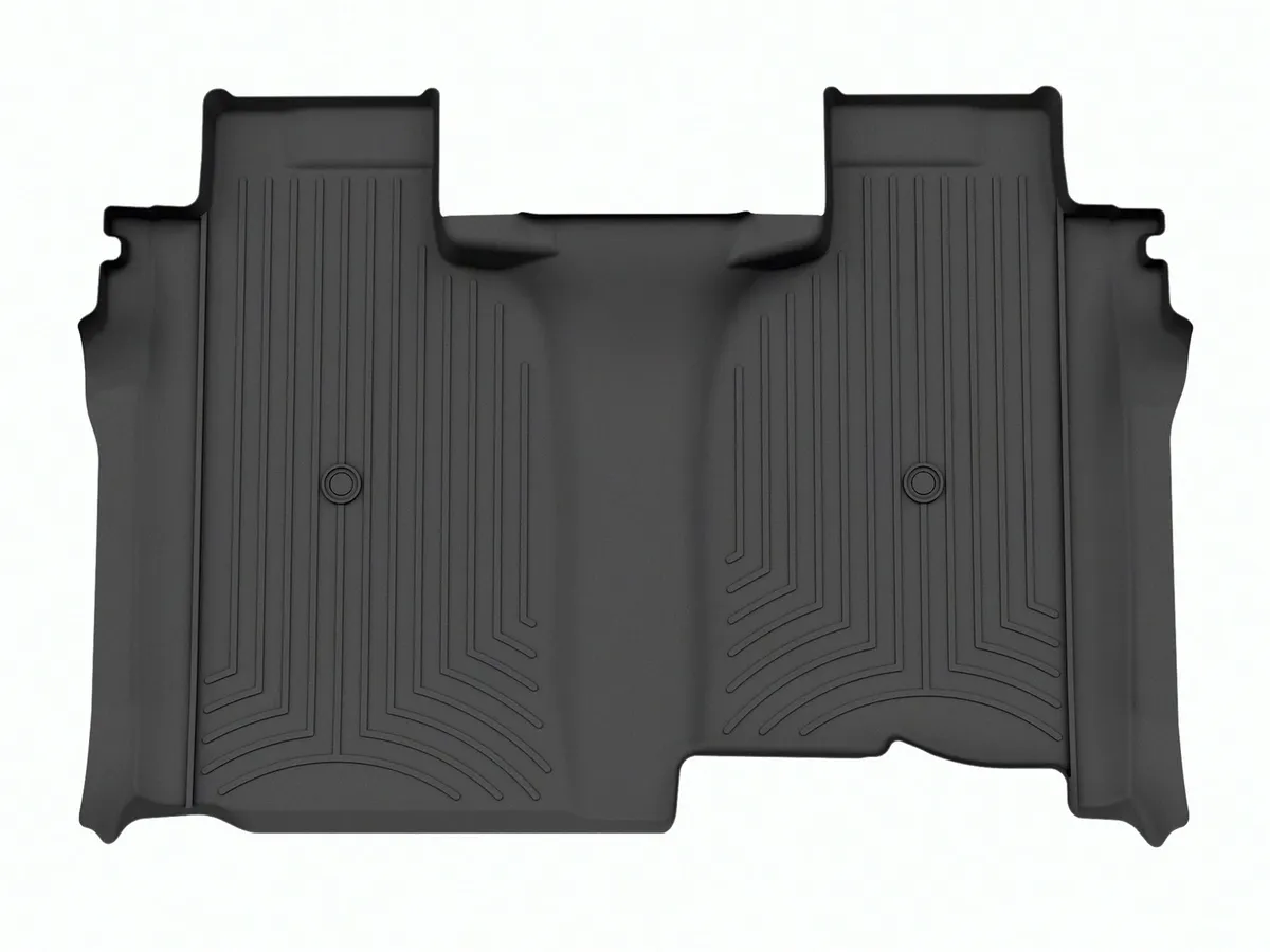 Black Rear FloorLiner Chevrolet Silverado 1500 Crew Cab 1st row bucked seats With underseat rear storage product image