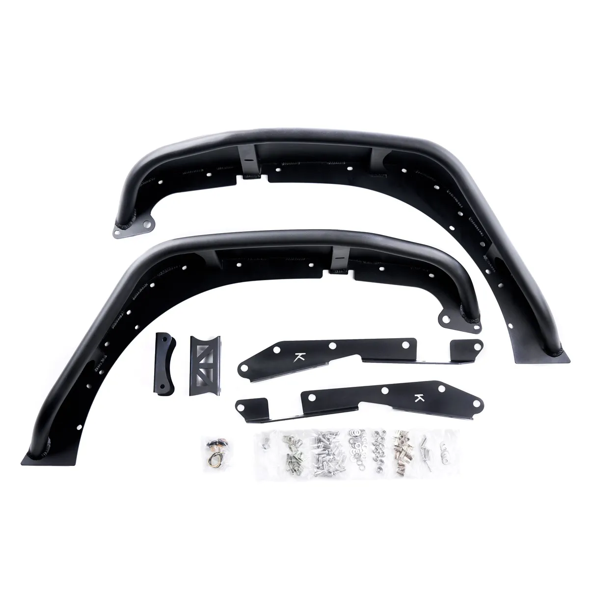 0718 Wrangler Jk/Jku Full Assault Black Aluminum Fender Kit Black Rear product image
