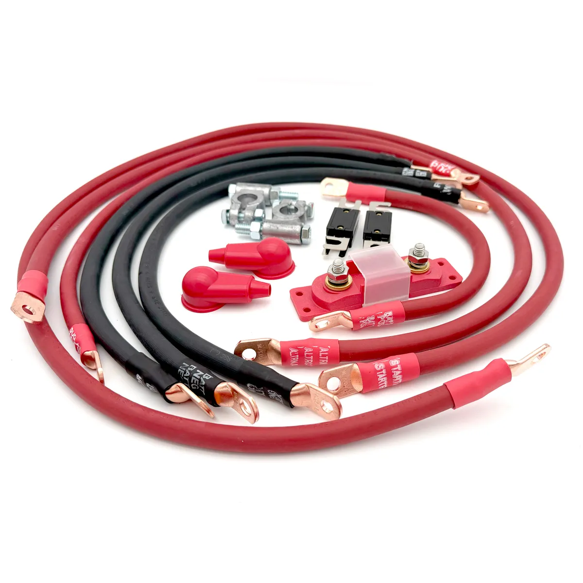2007-2018 Jeep Wrangler JK Battery Cable Kit 3.8 Liter 1/0 Gauge Battery Cable Big7Kits product image