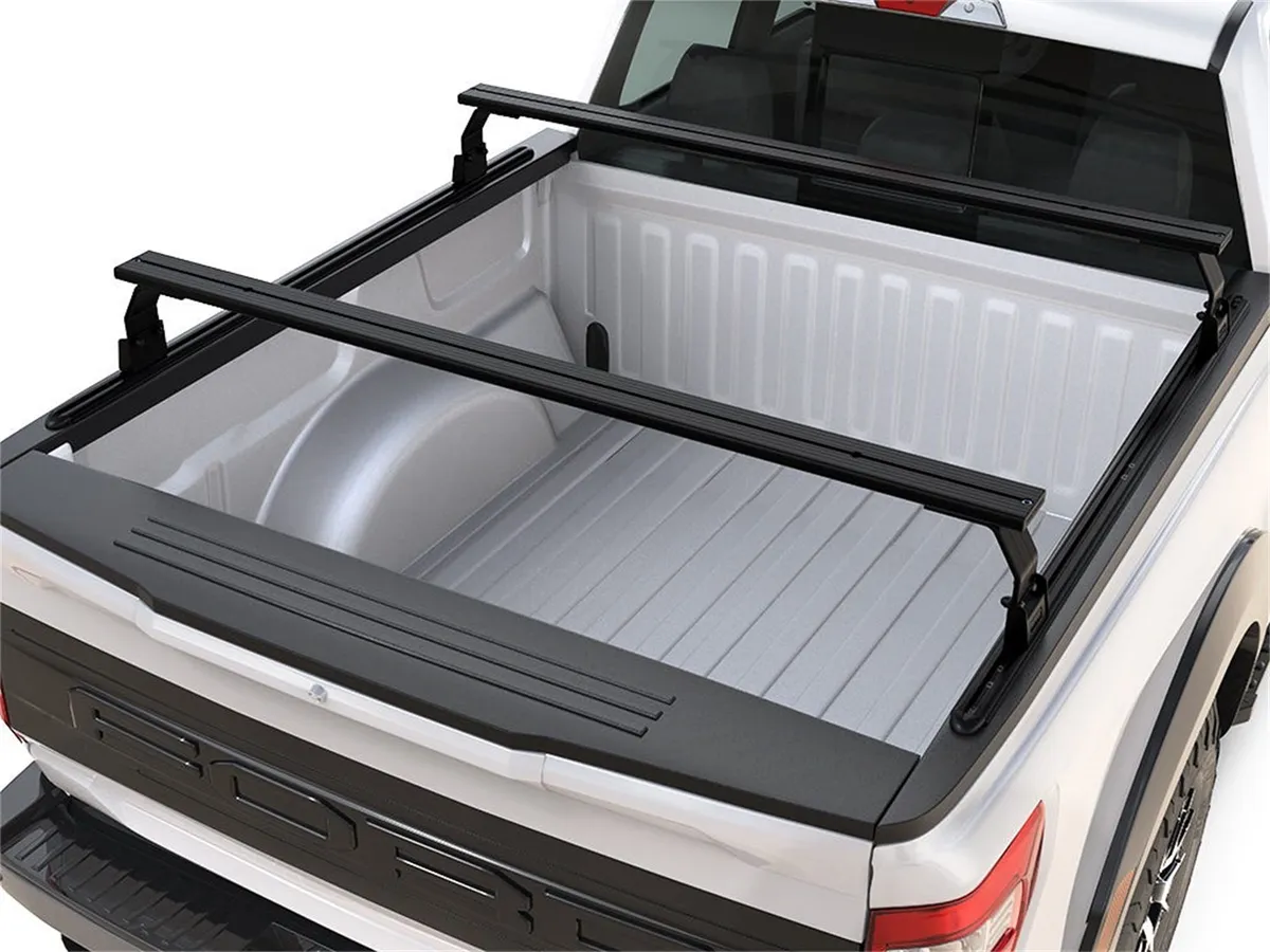 Double Load Bar Kit; Incl. 2 Roll Top Leg Mount; 1575mm Roof Load Bar Set; 1400mm L Universal Track; product image