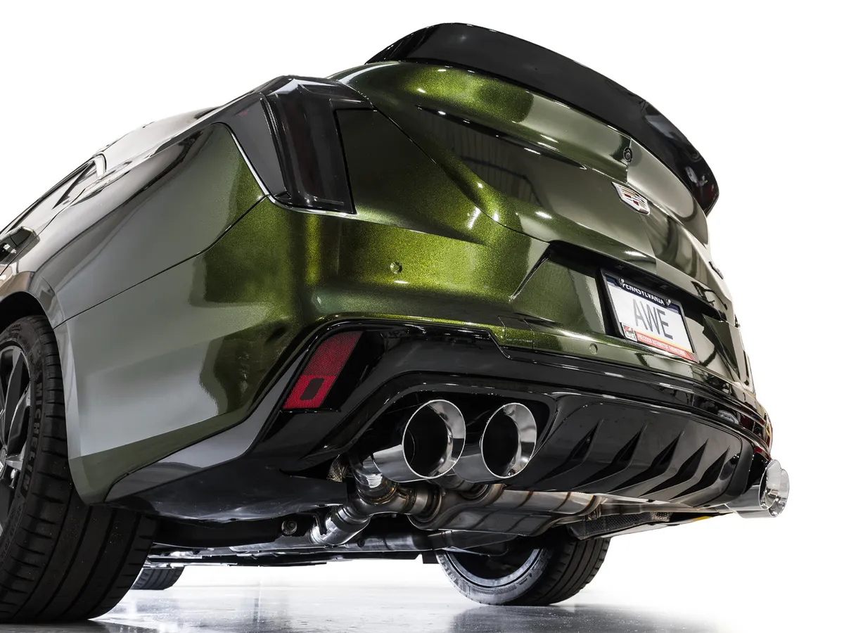 AWE SwitchPath Exhaust for Cadillac CT4-V Blackwing - Chrome Silver Tips - 3025-42436 product image