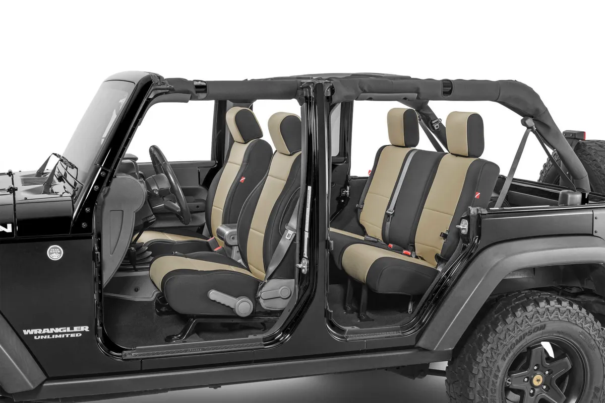 Wrangler JK Unlimited Seat Cover for 13-18 Jeep JK Unlimited Tan Neoprene Pair Diver Down product image