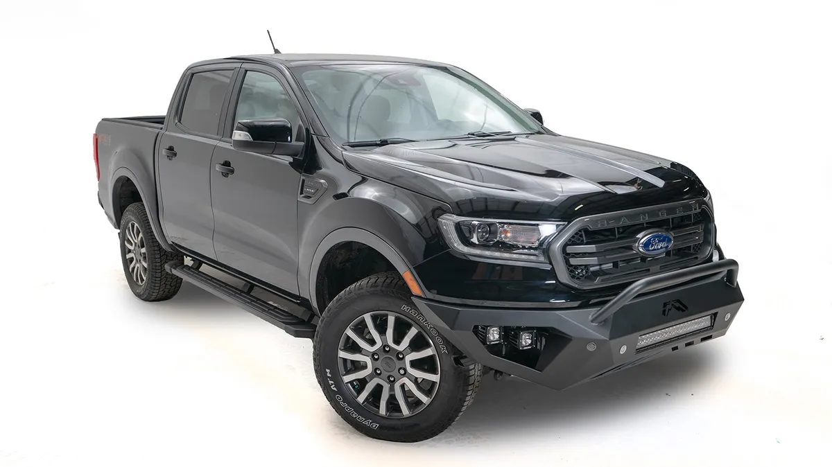 17-22 F250 F350 Fab Fours Black Steel Front Bumper w Pre-Runner Guard product image