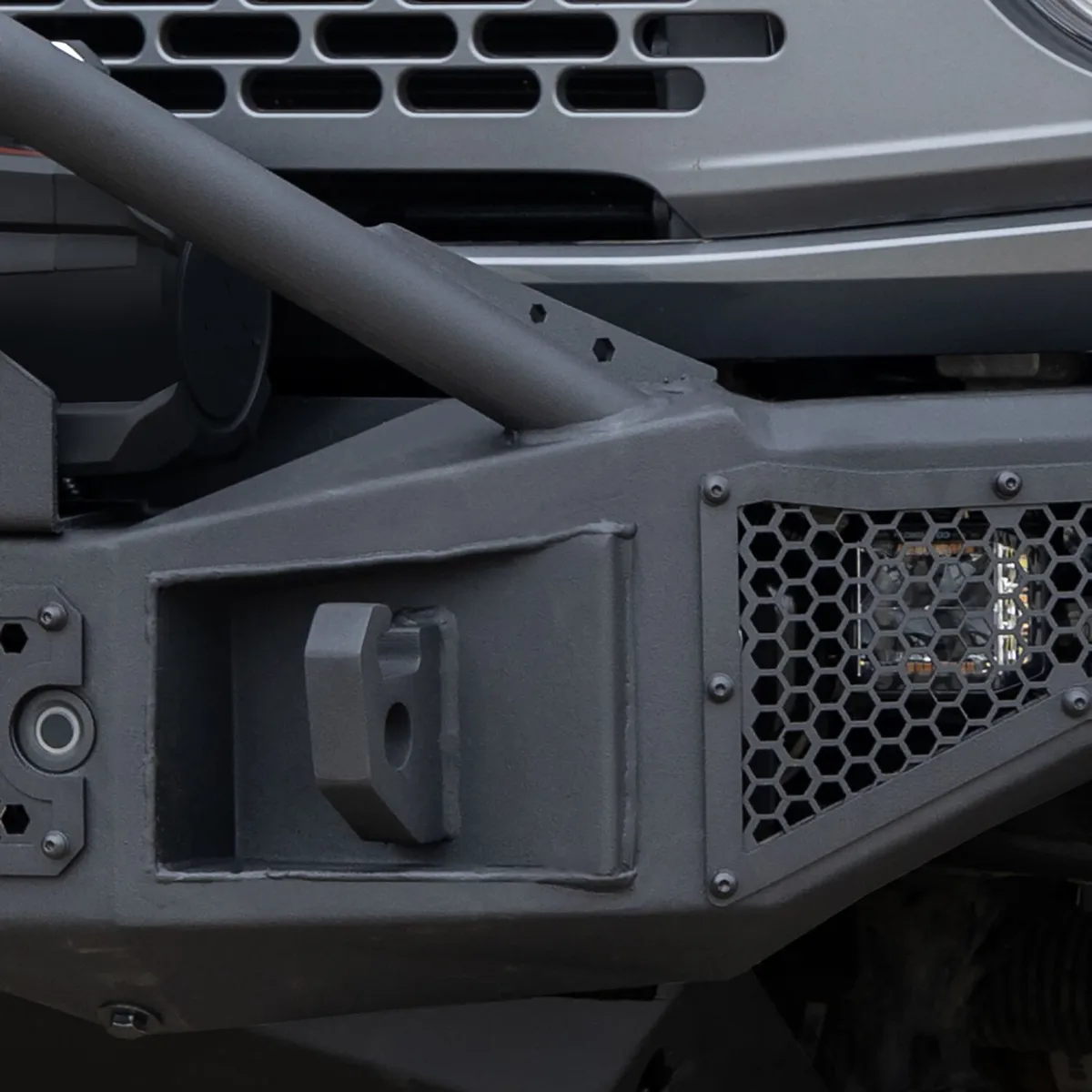 Go Rhino 331401T - Rockline Winch-Ready Front Full Width Bumper With Overrider For Ford Bronco - Textured Black product image