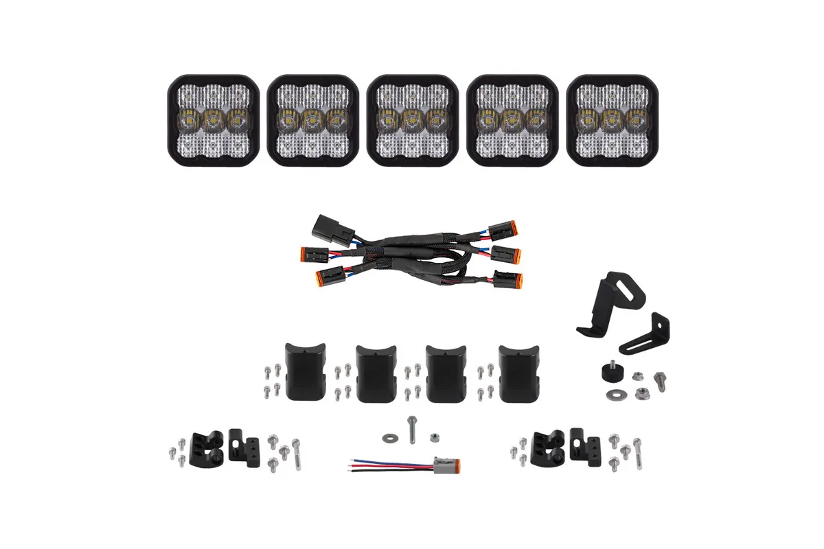 Diode Dynamics - SS5 Pro Universal CrossLink 5-Pod Lightbar White Combo product image