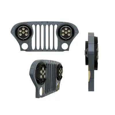 GateKeeper Off-Road LP6 Headlight Bezel & Mount for Jeep CJ (1955-1983)