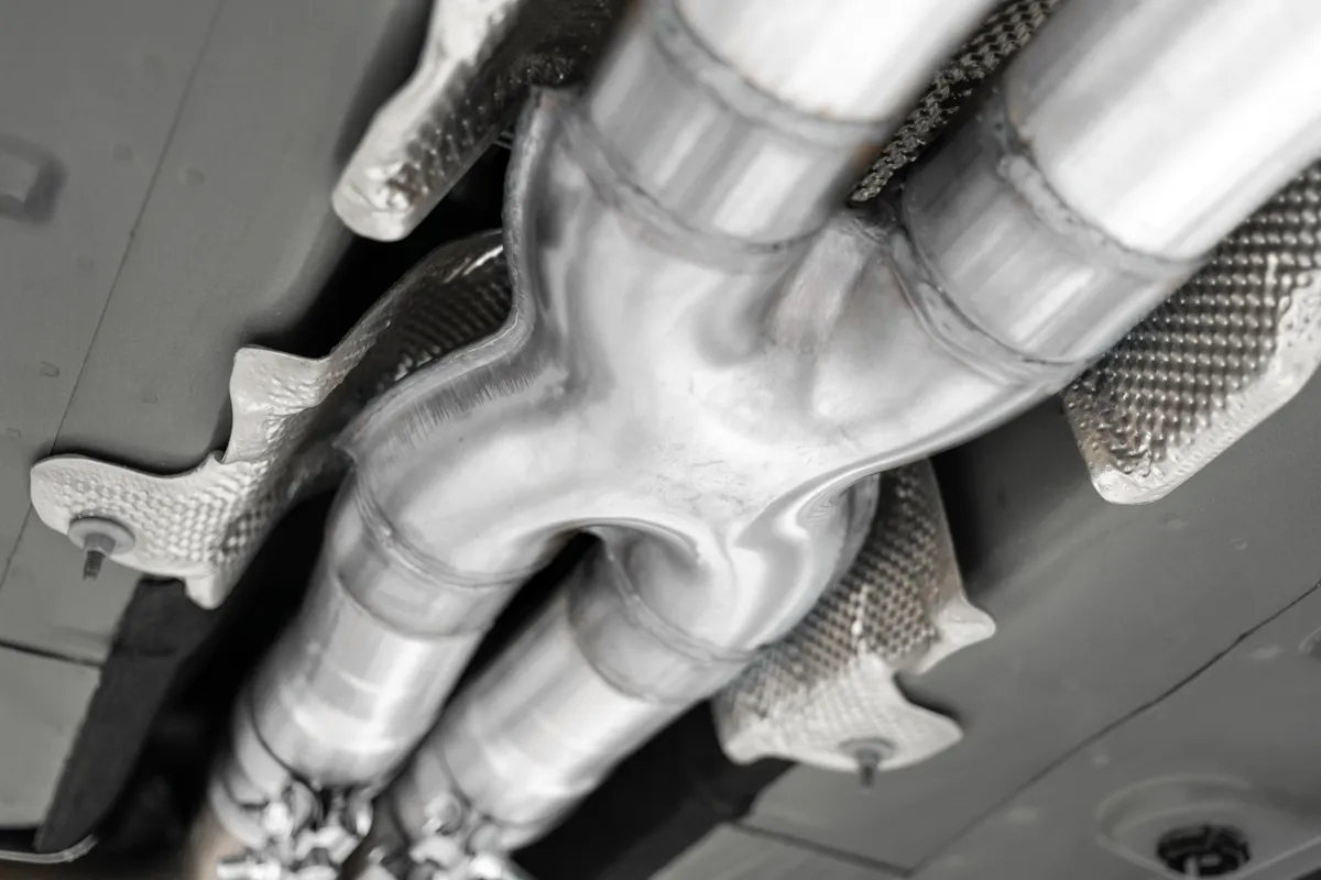 15-23 Dodge Challenger Aluminized Steel 3 Inch Dual Cat Back Quad Tips (Street Version) Exhaust System MBRP product image