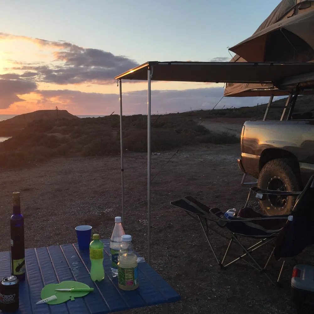 Truck or Car Awning, 4.5x6 Feet, Poly-Cotton Ripstop Fabric, Tan product image