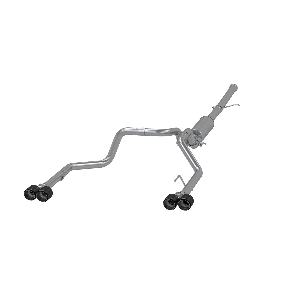 3.0 inch Cat-Back 2.5 inch Dual Split Rear Quad Carbon Fiber Tips 4.0 inch OD 19-23 Silverado/Sierra 1500 Dual Out MBRP product image