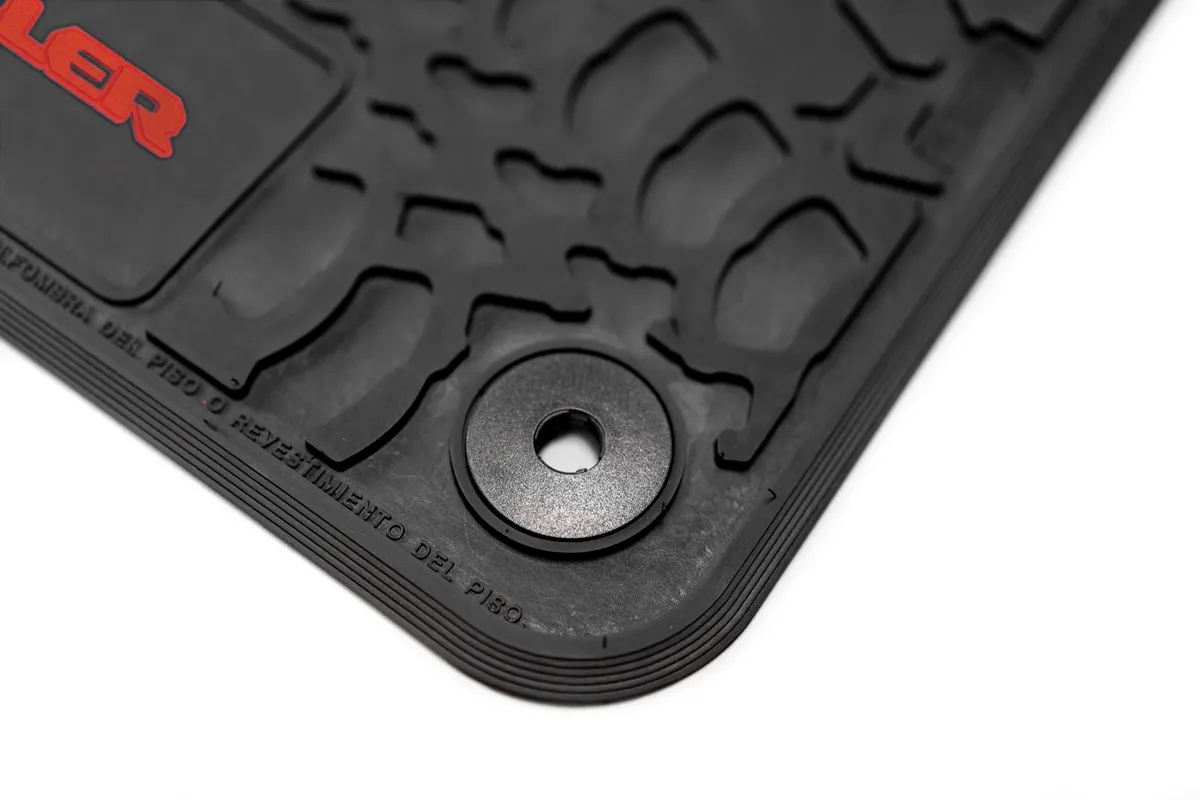 18-24 Jeep JL 2 Dr Front -Tire Tread/Scorched Earth Scene w/ Wrangler Insert - Black w/ Red Insert product image