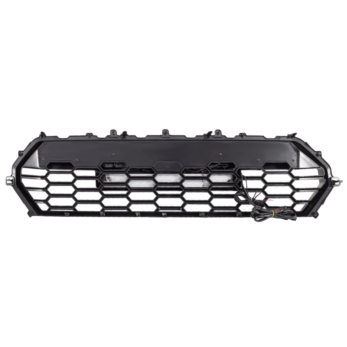 Trd Pro Style Front Grille w/ LED Off-Road Lights, Amber Lights And Diy Letters For 2024+ Toyota Tacoma- Matte Black | in Stock on Apr 30 product image