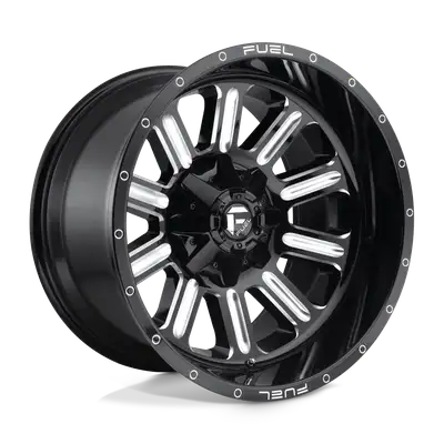 KMC Wheels Hardline 20x10 8x165.10 Gloss Black Milled -18 mm
