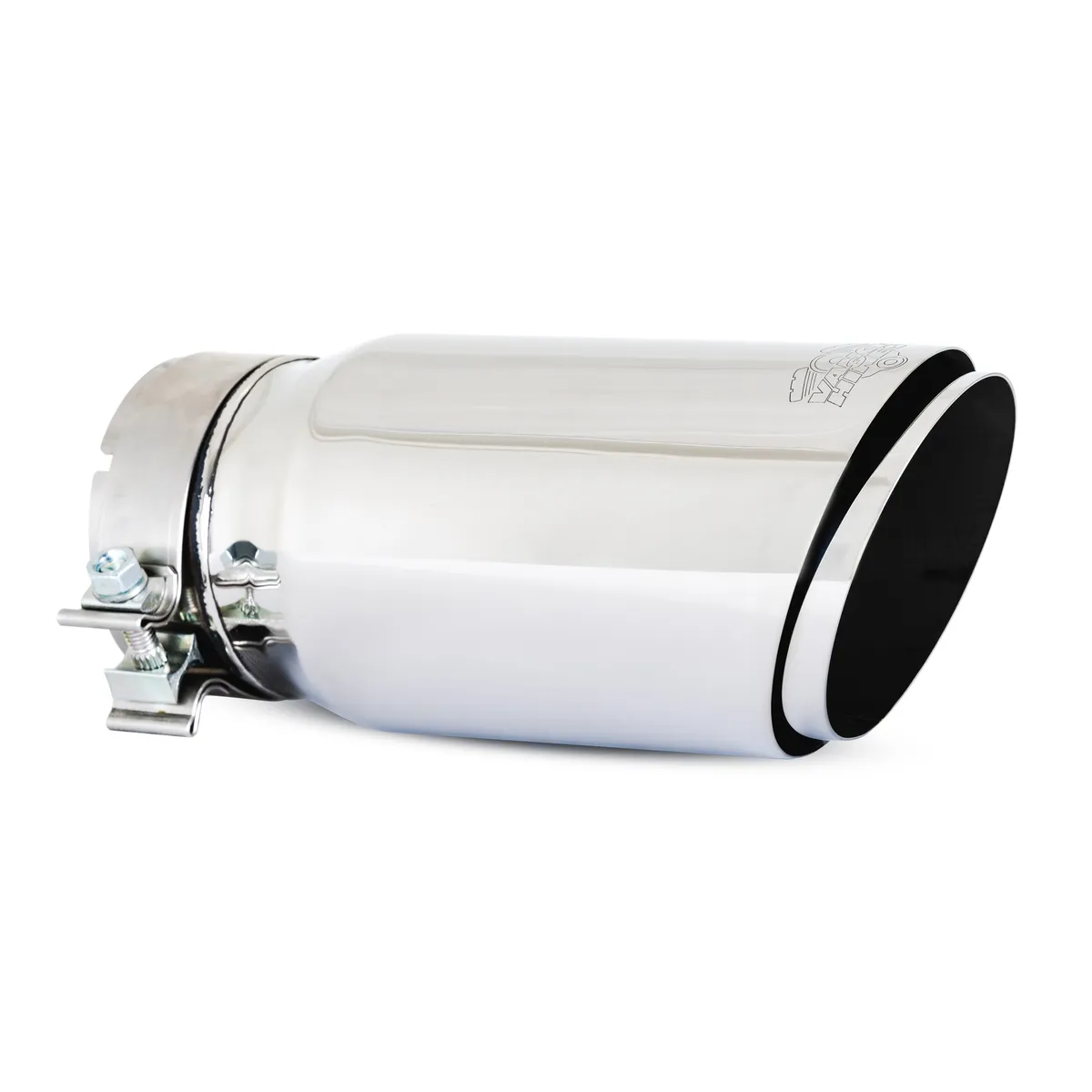 Vance & Hines 26912 Vance & Hines 4 x 5 x12 Polished Twin Slash Universal Exhaust Tip product image