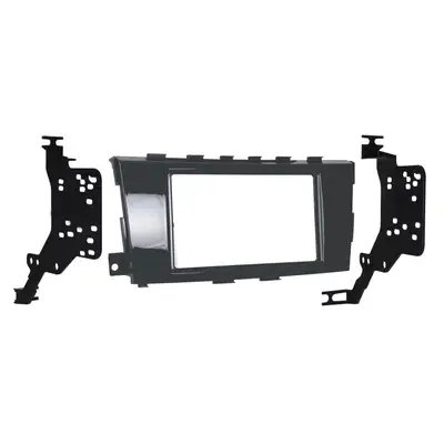 Metra Electronics Custom Fit Mounting Kit; ISO Double DIN Radio Provision; Incl.: Radio Trim Panel/Radio Brackets; High Gloss Gray;