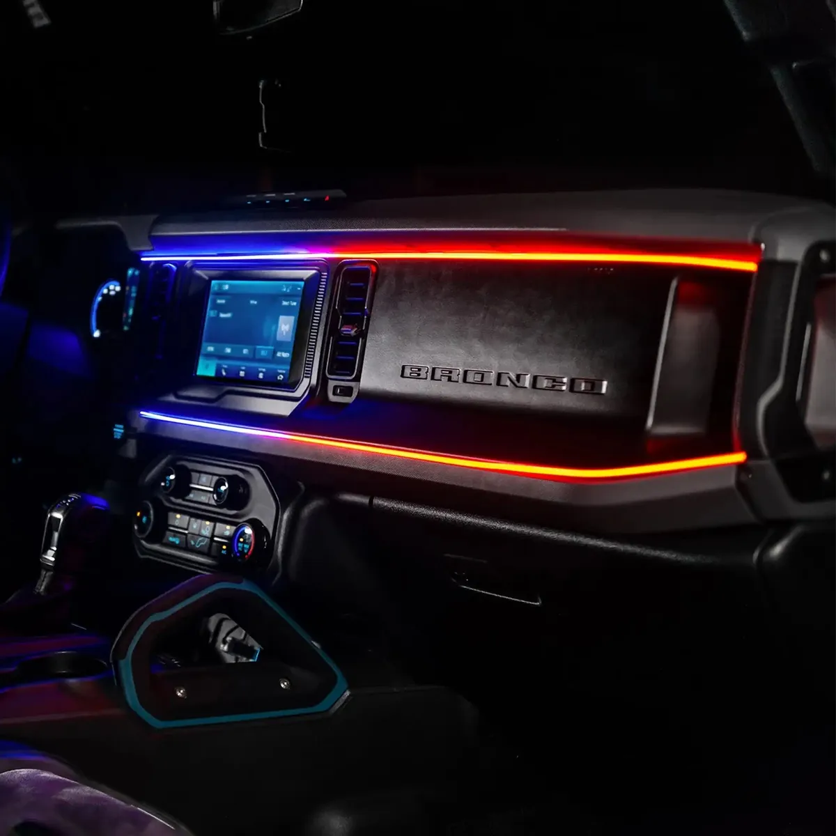 2021-2025 Ford Bronco Dynamic ColorSHIFT LED Dash Kit - USB Plug & Play Interior Lighting product image