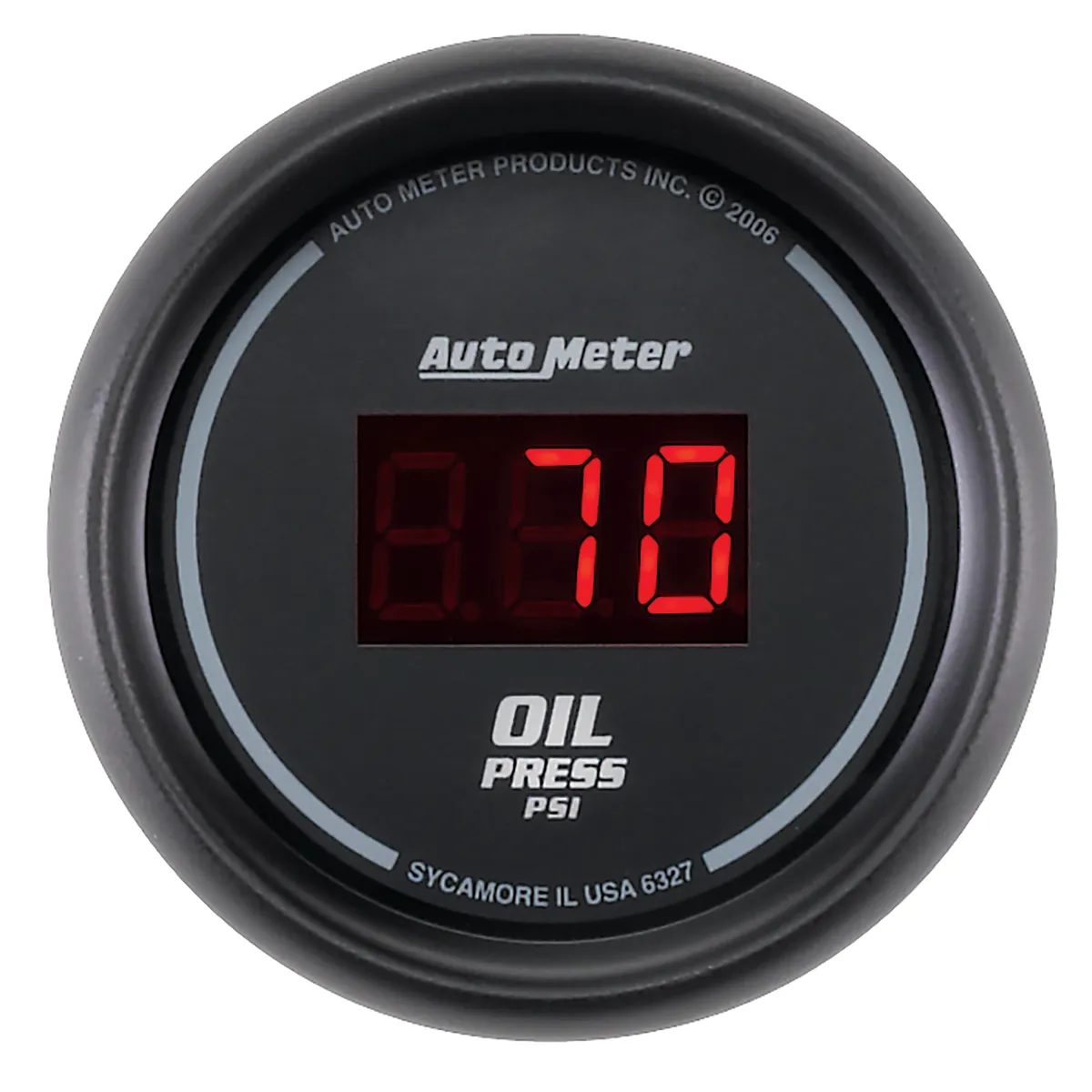 Gauge, Oil Pressure, 2 1/16", 100psi, Digital, Black Dial w/ Red LED product image